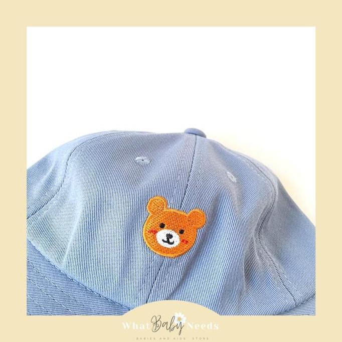 Bear Bucket Hat / Topi Bundar Anak Lucu Beruang / Kid Bucket Hat SSS