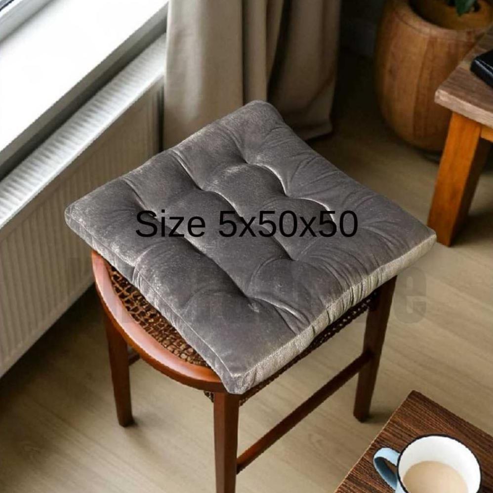 BANTAL DUDUK KURSI SOFA LANTAI LESEHAN CAFE JUMBO EMPUK KOTAK REGULER - ABU TUA