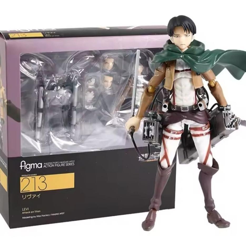 Action Figure Attack On Titan Eren Yeager Mikasa Eren Levi Figma