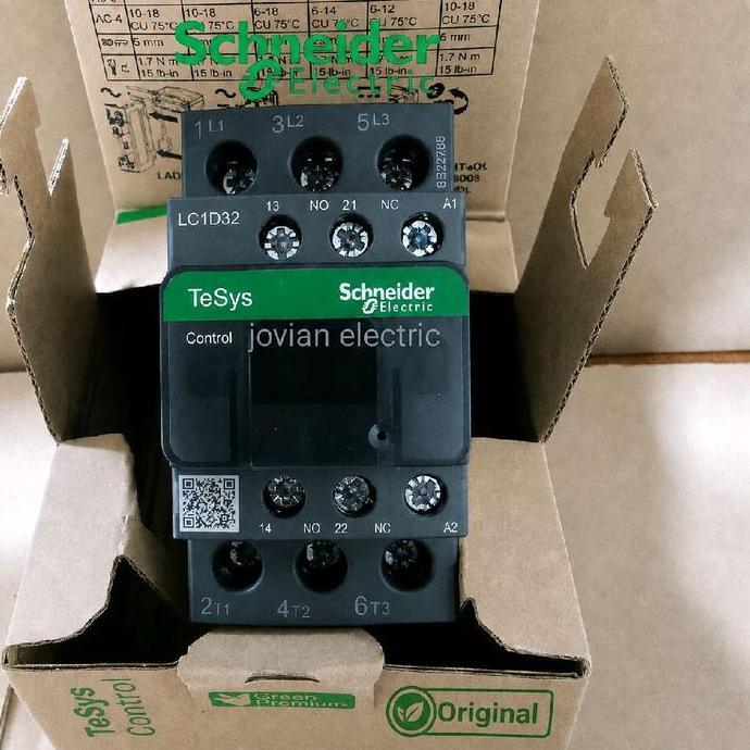 kontaktor Contactor schneider lc1d32b7 lc1d32 B7  24vac 50a 3p lc1d 32b7 (TERBAIK) (TERBARU) (TERMUR