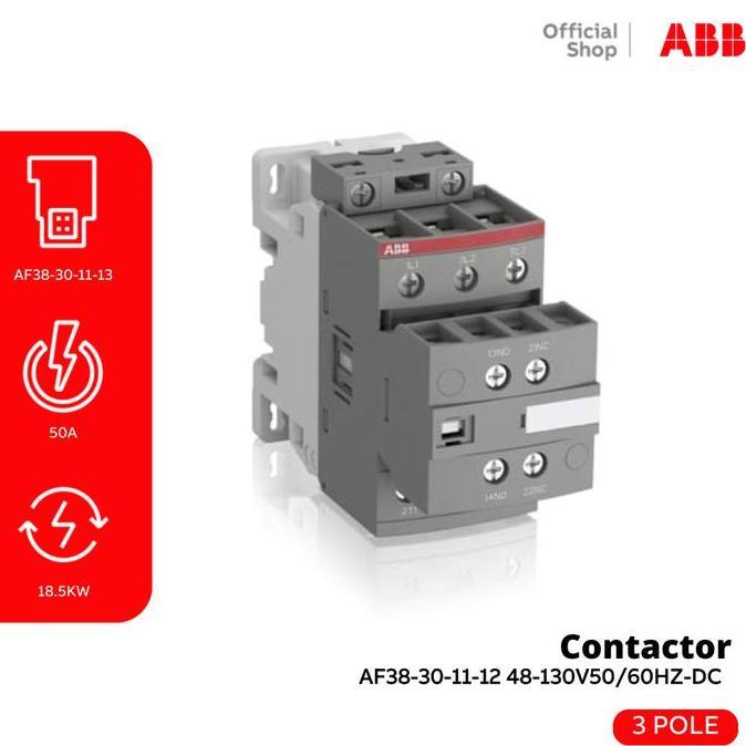 ABB CONTACTOR 3P 38A 1NO 1NC AF38-30-11-12 48-130AC/DC (TERBAIK) (TERBARU) (TERMURAH)