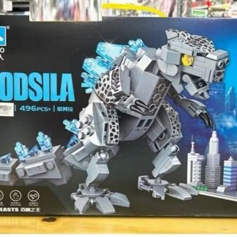 Mainan Susun Balok Brick Godzilla Monster Goodsila Bongkar Pasang Mainan Edukasi Godzila