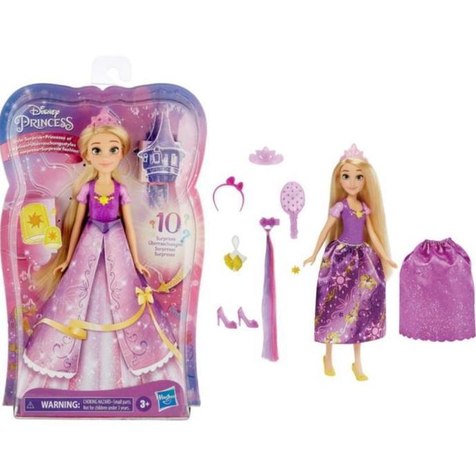 Boneka Disney Princess Style Surprise Rapunzel Belle Fashion Aksesoris