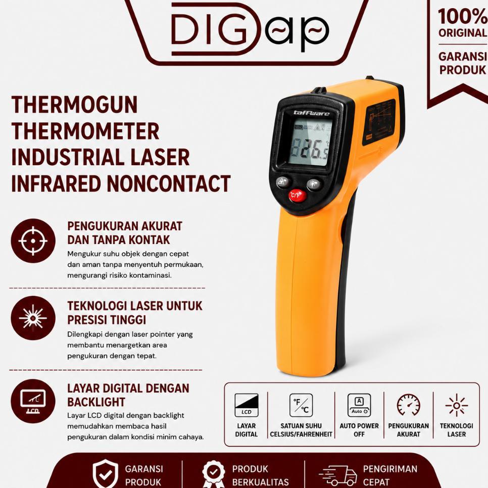 Digap Thermogun Thermometer Industrial Laser Infrared Noncontact