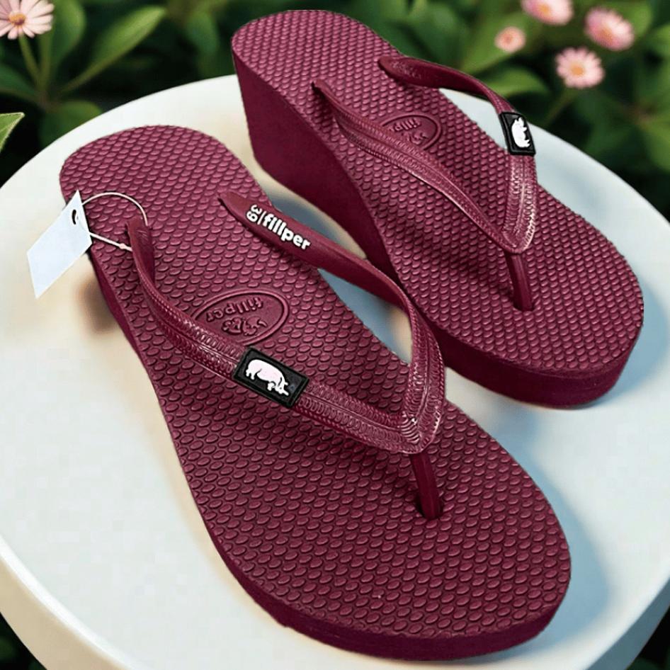 [Bisa Cod] Sendal Jepit Cewek Hak 5 Cm Wedges Fipper Premium Wanita Murah