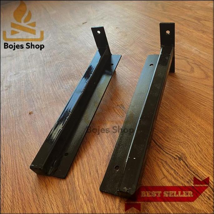 BESI SIKU RAK DINDING HOLLOW besi siku penyangga rak dinding ambalan melayang harga sepasang / 2pcs