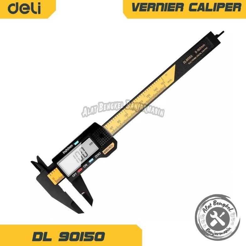 SIGMAT DIGITAL "DELI" 6" (150MM) DL90150 ||JANGKA SORONG/SIMPLE DIGITAL DISPLAY CALIPER DELI