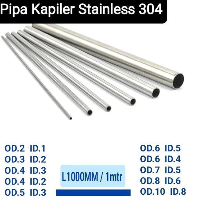Dominic- Pipa Kapiler Stainless 304 / Pipa Tubing Od 2Mm3Mm4Mm5Mm L 1 Meter