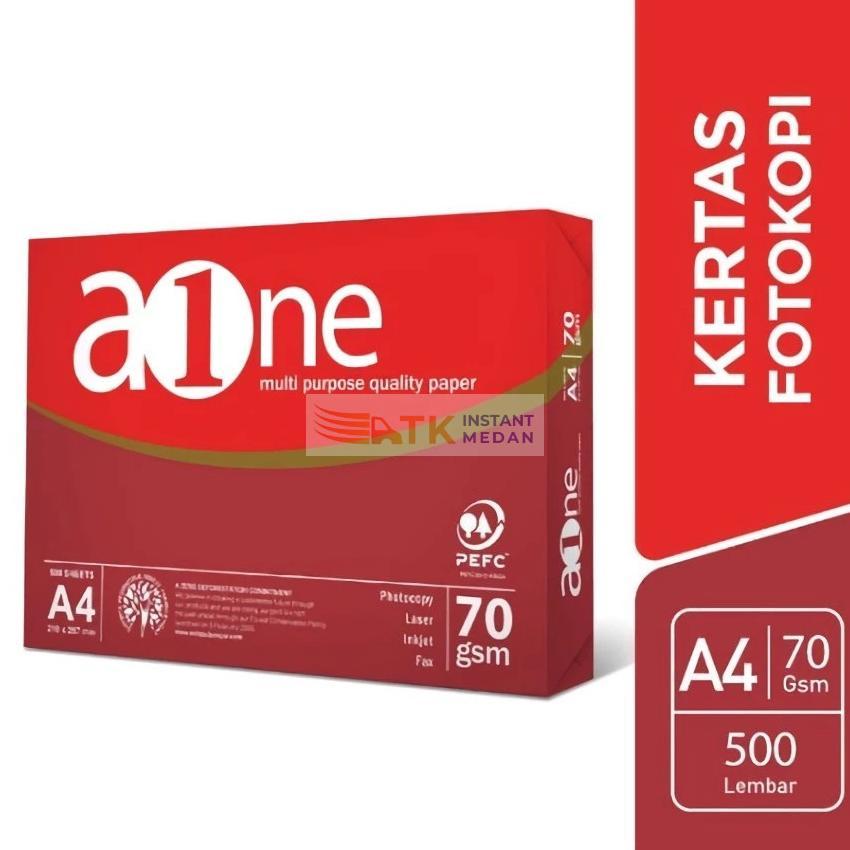 Hvs Aone A4 70 Gsm Per Rim Print Paper Fotocopy Putih