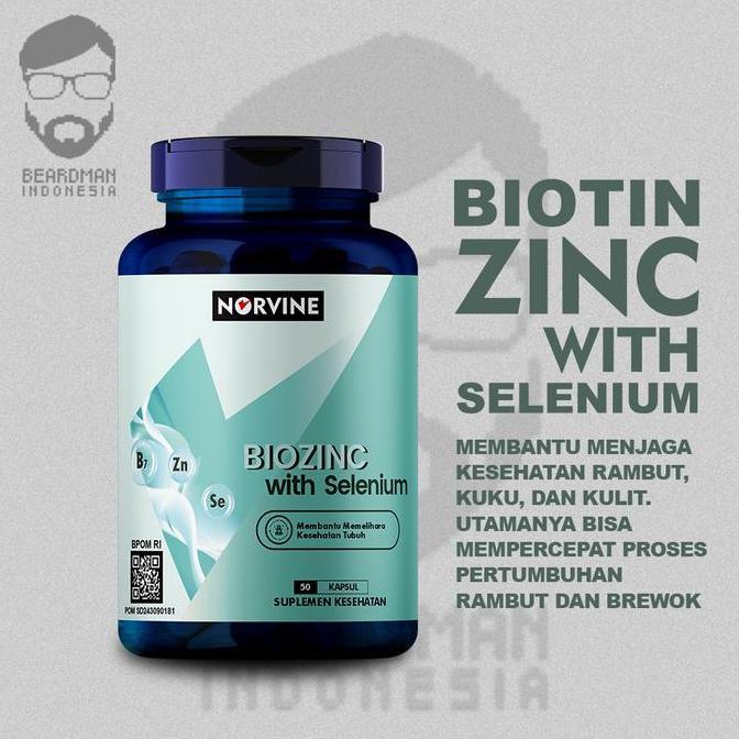 Going- Biozinc (Biotin Zinc With Selenium) Norvine Suplement 50 Kapsul - Booster (Mempercepat Perumb