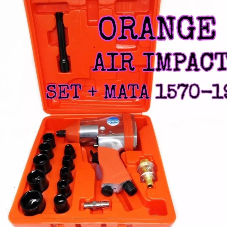 Air Impact Set Wrench Orange Impact Angin Set