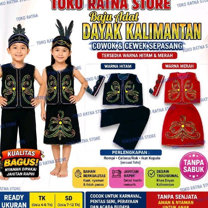 Baju Adat dayak Kalimantan/Busana adat dayak/Baju adat Dayak