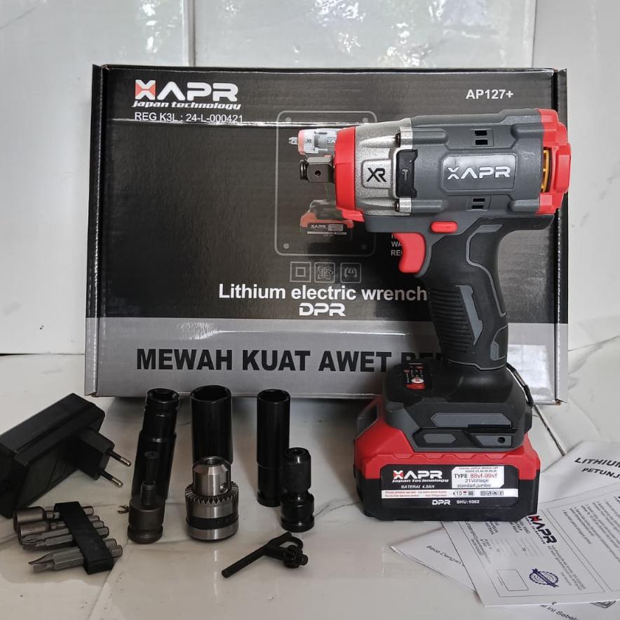 Mesin Impact Wrench Apr Ap127+  1 Batrai