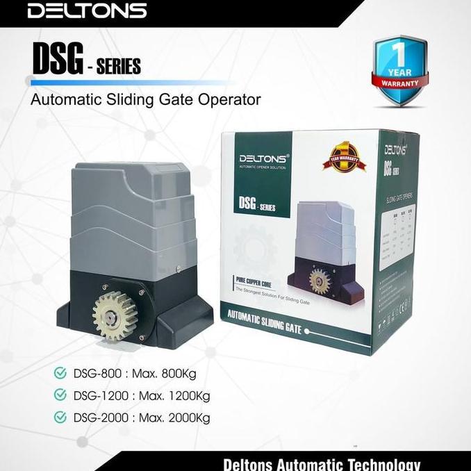 DELTONS Mesin Pagar Otomatis Sliding Gate DSG-800 DSG-1200 DSG-2000 800Kg 1200Kg 2000Kg dengan Senso