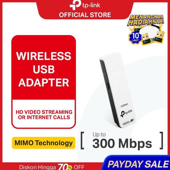 Wettre- Tp- Tl-Wn1N | 300Mbps Wifi Adapter | Usb Adapter | Wireless | Wifi Dongle | Wps | Desktop Ma