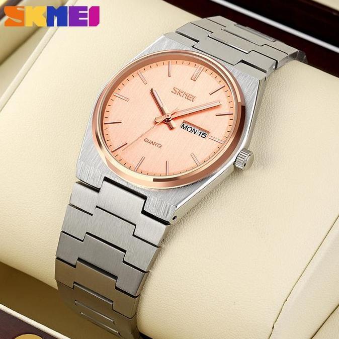 Waer- Jam Tangan Pria Analog Tali Stainless Steel Skmei 9288