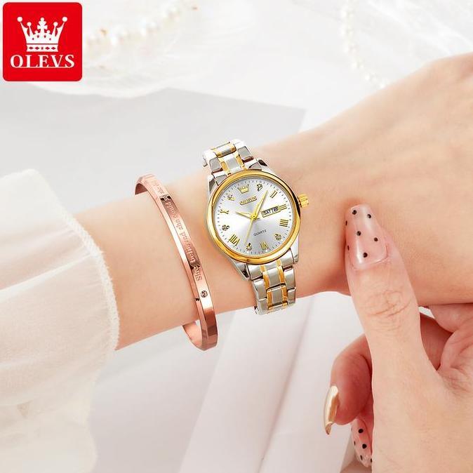 Bans- Olevs Jam Tangan Nita Anti Air Cewek Bergaya Elegan Kecil Analog Women Tches