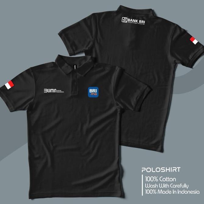 DE154 >> Poloshirt Polo Kaos BRI MOBILE BRIMO BRI MO BANK BRI MELAYANI