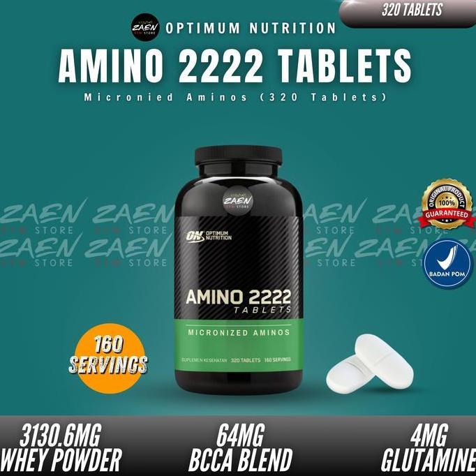 Optimum Nutrition Amino 2222 320 Tablet ON AMINO 2222 BPOM 320 Tablet