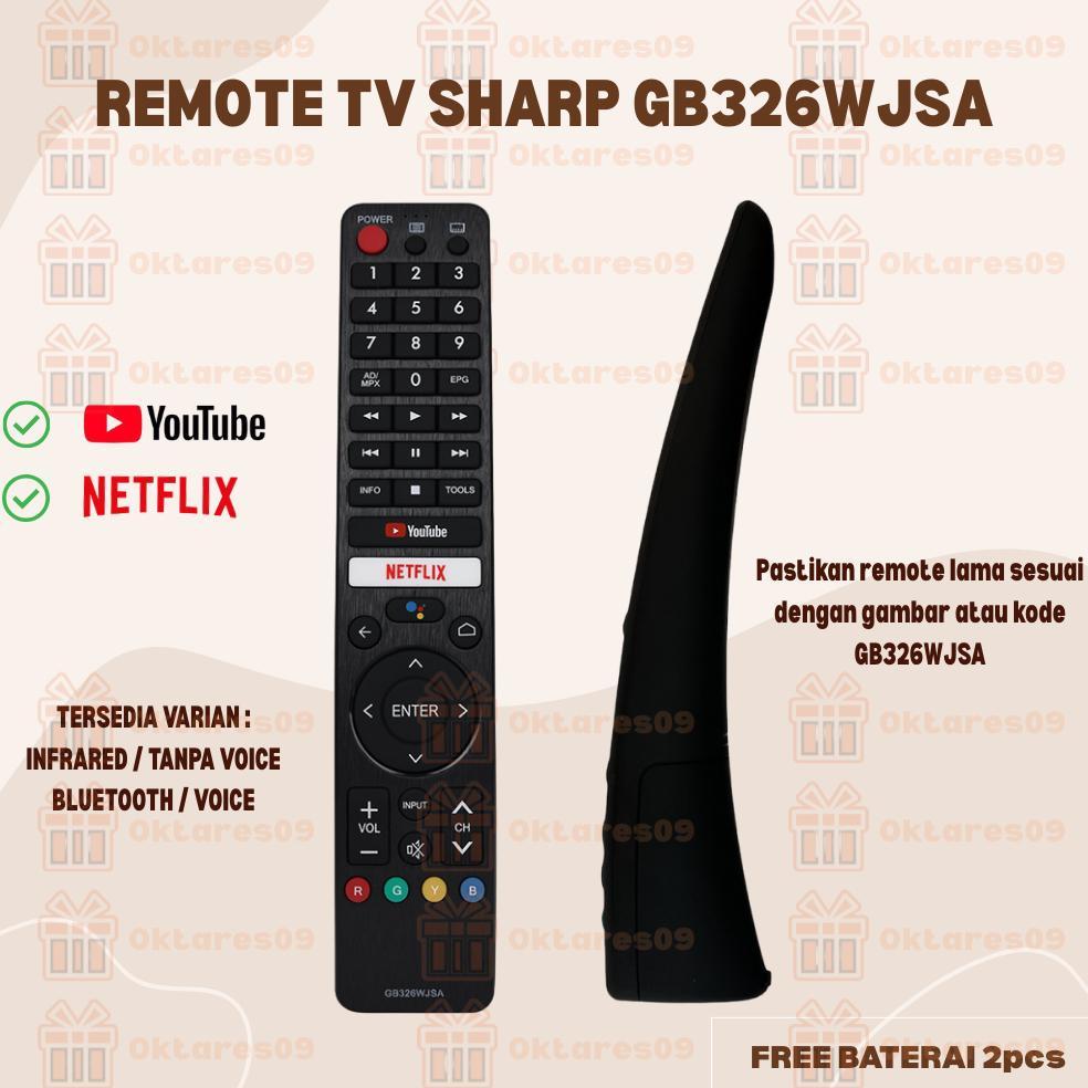 Remote Tv Sharp GB326WJSA Dengan Voice Dan Bluetooth