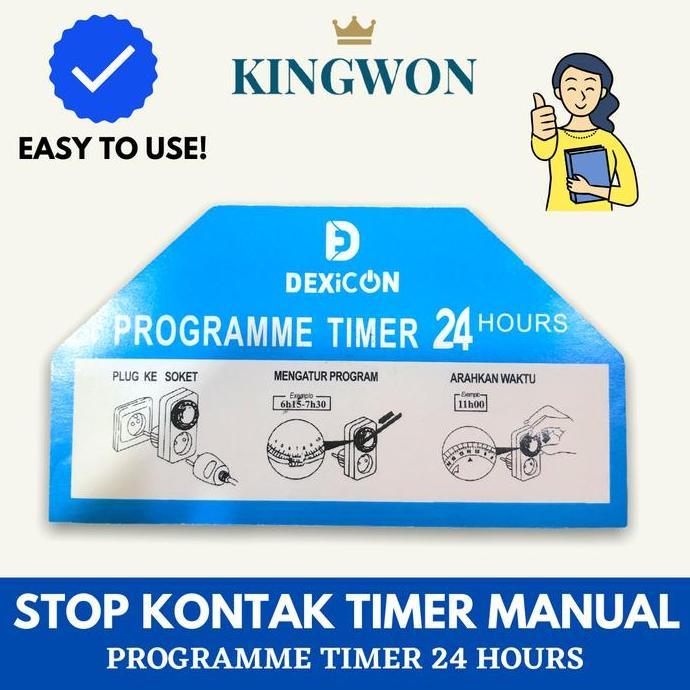 Promo Dexicon STOP KONTAK TIMER MANUAL 24 HOURS ANALOG COLOKAN LISTRIK TIMER SWITCH PROGRAMME TIMER 