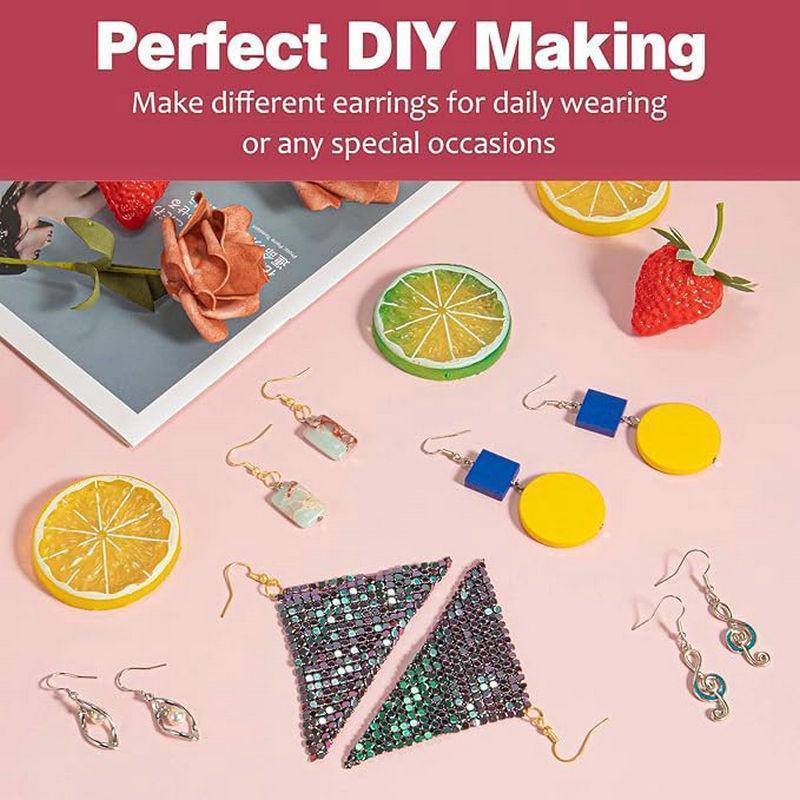 1200 Buah Kit Kait Anting Hipoalergenik Pin Mata/Kepala Jump Ring Untuk Diy Anting