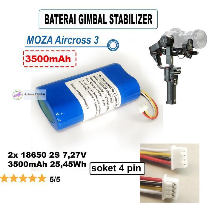 HOT DEAL - Baterai Custom For Gimbal Stabilizer Moza Aircross 3 GARANSI Diskon