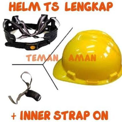 HELM SAFETY PROYEK TS LENGKAP + INNER STRAPON +TALI DAGU KOMPLIT MURAH