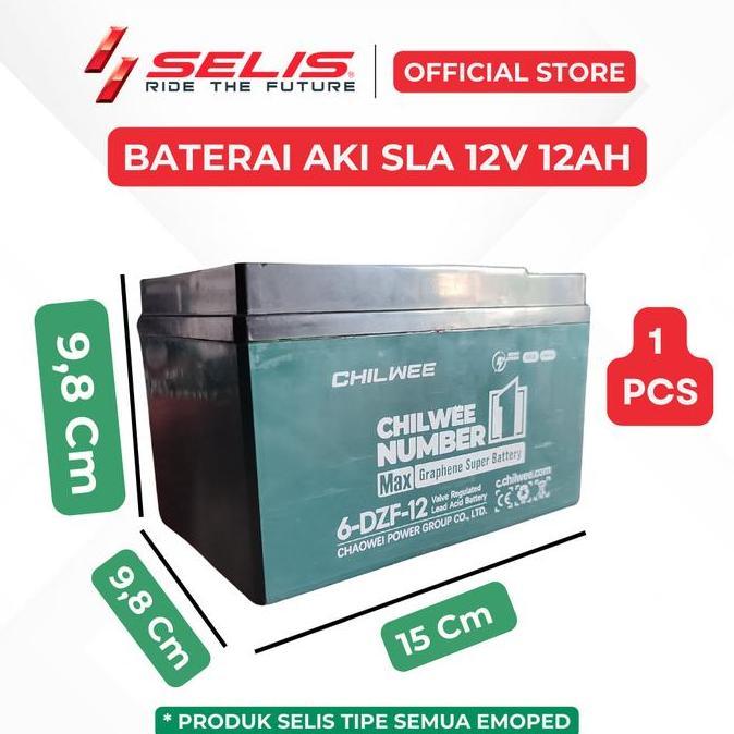 SELIS - Aki Baterai 12 Volt 12 Ah Sepeda Motor listrik Universal ( Battery )