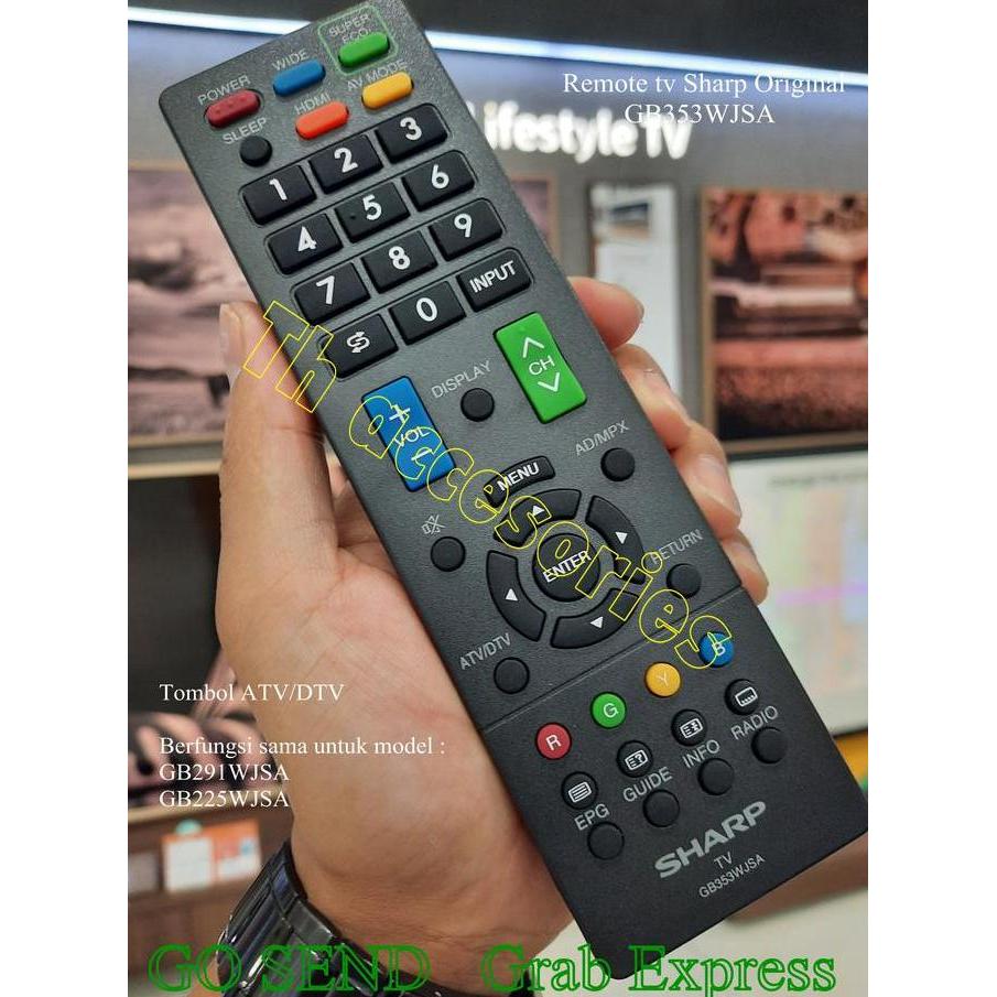 Remote tv sharp Original GB353WJSA untuk GB291WJSA / GB225WJSA