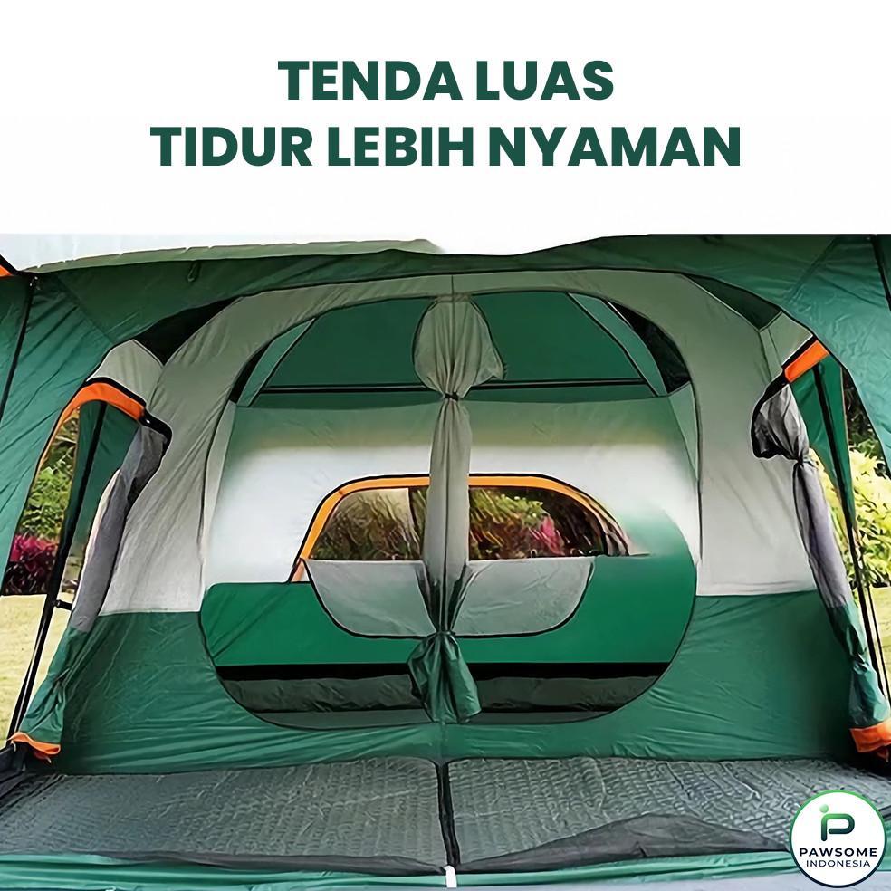Tenda Camping Jumbo 10-13 Orang Tenda Outdoor Ada 2 Ruangan Waterproof Luxury Automatic | PAWSOME