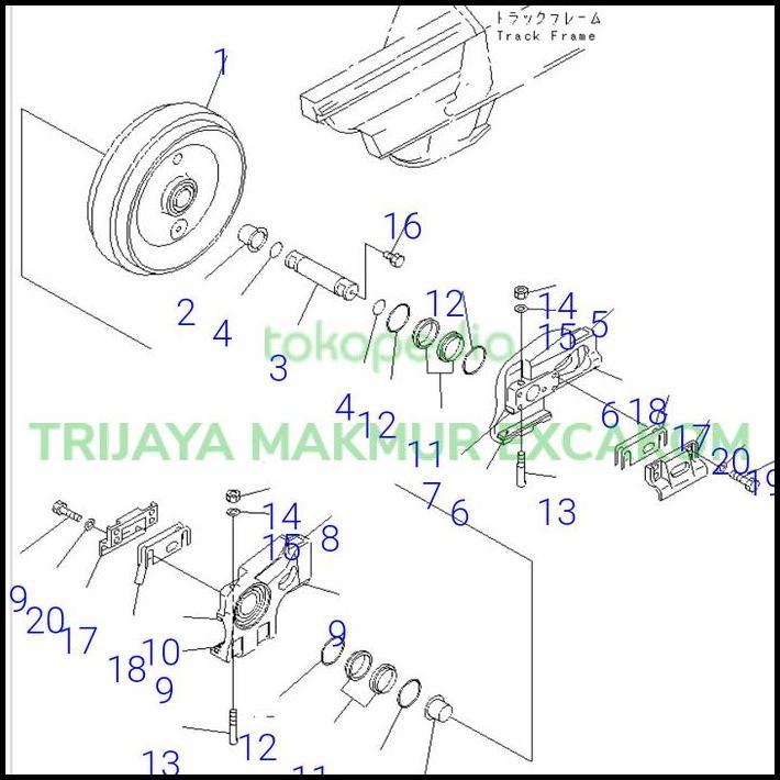 HOT DEAL COVER IDLER KOMATSU D85ESS-2 D60 D65 D70 14X-30-12223/12222/12224 