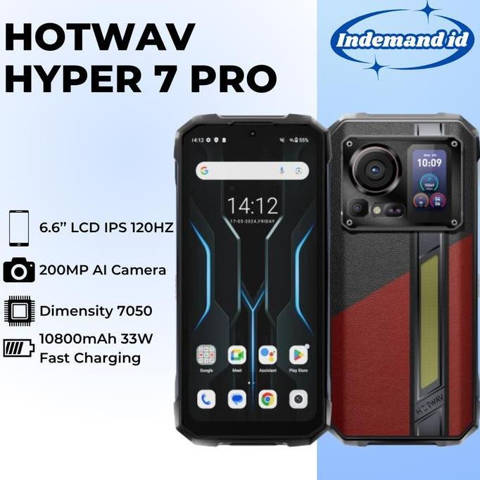 Hotwav Hyper 7 Pro 5G 36GB 256GB Dimensity 7050 200MP 6.6" 10800mAh 33W Rugged Phone