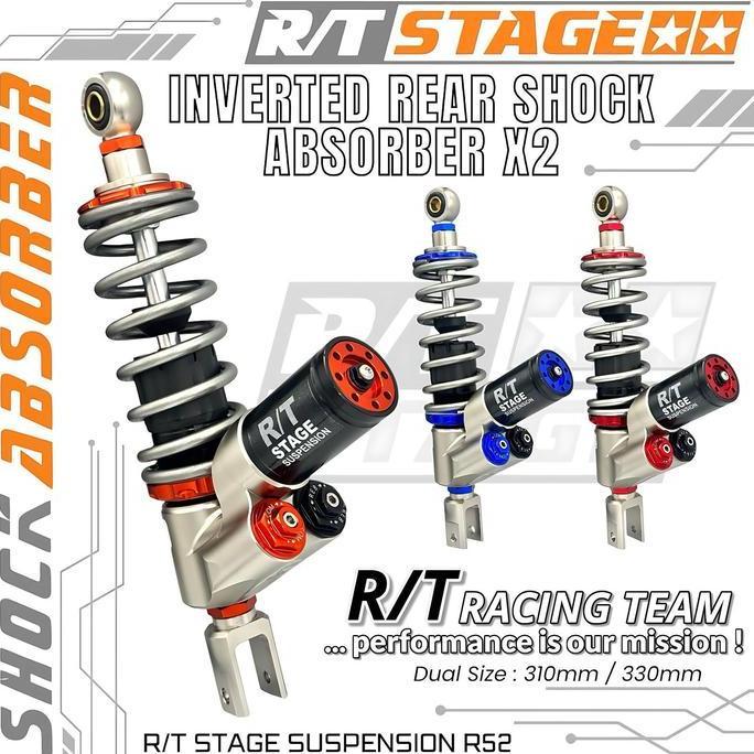 Rt Stage Shock Breaker Original Absorber Tabung Bawah Klik Fungsi Rebound Preload 310Mm 330Mm Beat S