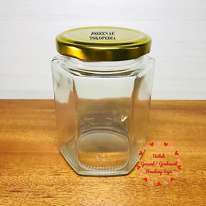 STOK TERBATAS Toples Jar Hexagonal 320 ML Kaca