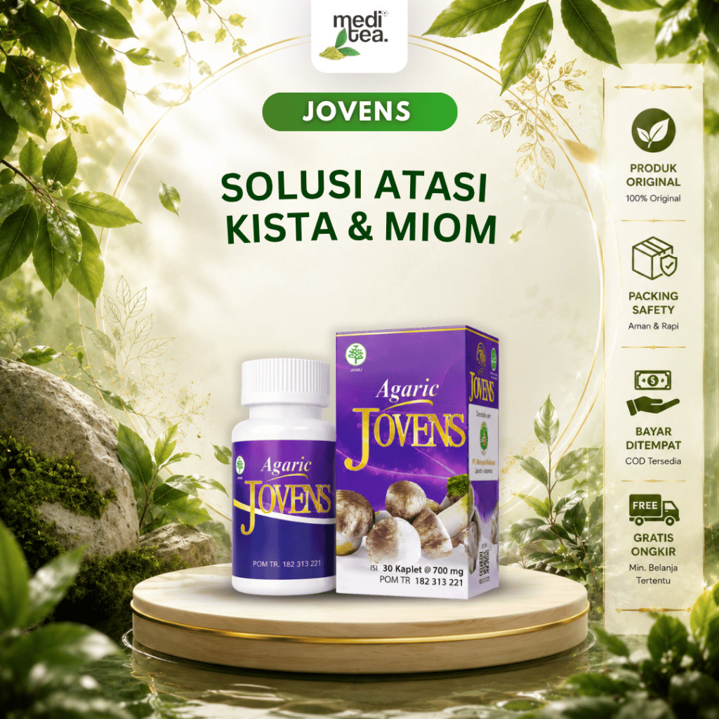 AGARIC Jovens - Obat Herbal Kista Miom Kanker Tumor Jamur Dewa - 30 Kaplet