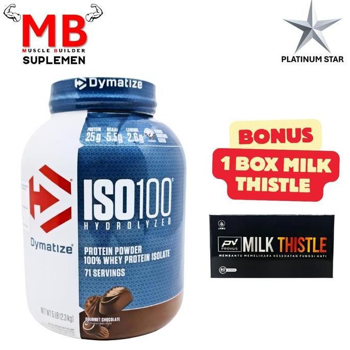 Gasdiet- Iso 100 Dymatize 5 Lbs Whey Iso100 5Lbs Lb 5Lb Isolate Hydrolyzed Susu