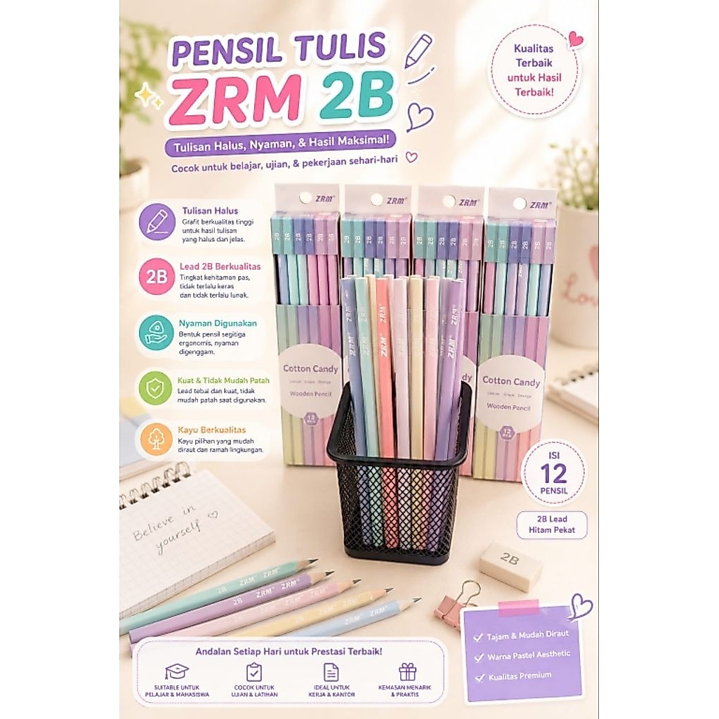 Pensil 2B ZRM candy