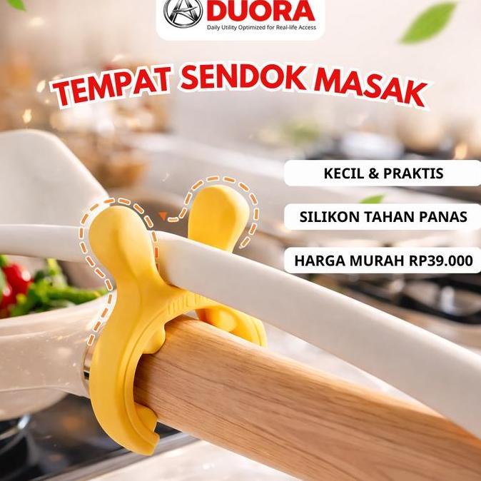 ZEVONOX DOURA Tempat spatula berbentuk telinga rusa, pelindung pinggiran panci silikon rumah tangga,