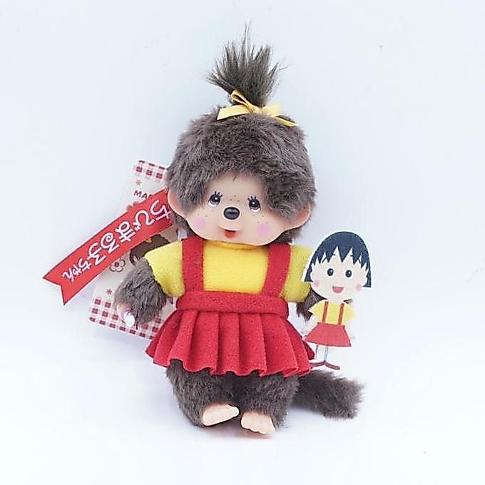 [MIND] Monchhichi Chibi Maruko Chan Girl Keychain Gantungan Kunci Bag Charm Plushie Plush Moncici Cu