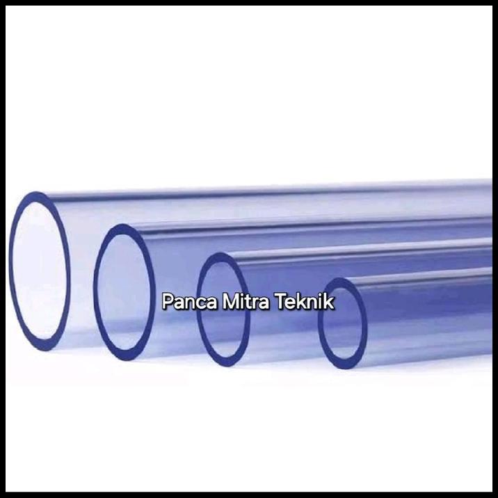 TERBARU PIPA PVC CLEAR 2" INCH X 100CM SCH40 / PIPA TRANSPARAN SCH40 PANJANG 1METER