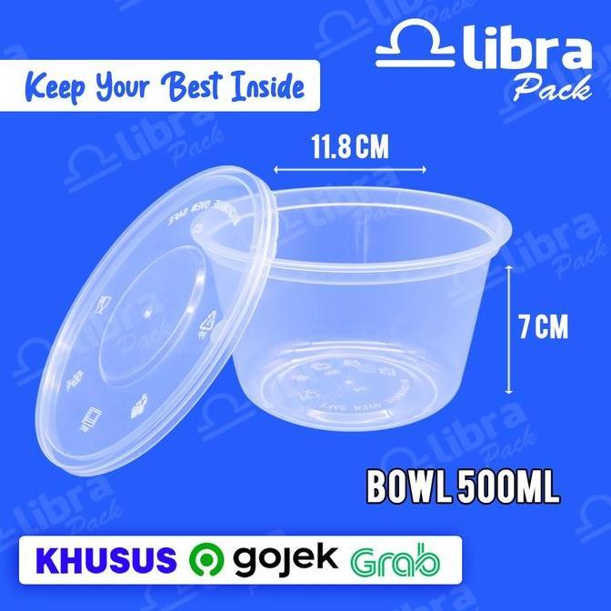 THINWALL BOWL 500ML MANGKOK BULAT PLASTIK 500 ML BOWL BULAT PLASTIK Isi 500 SET