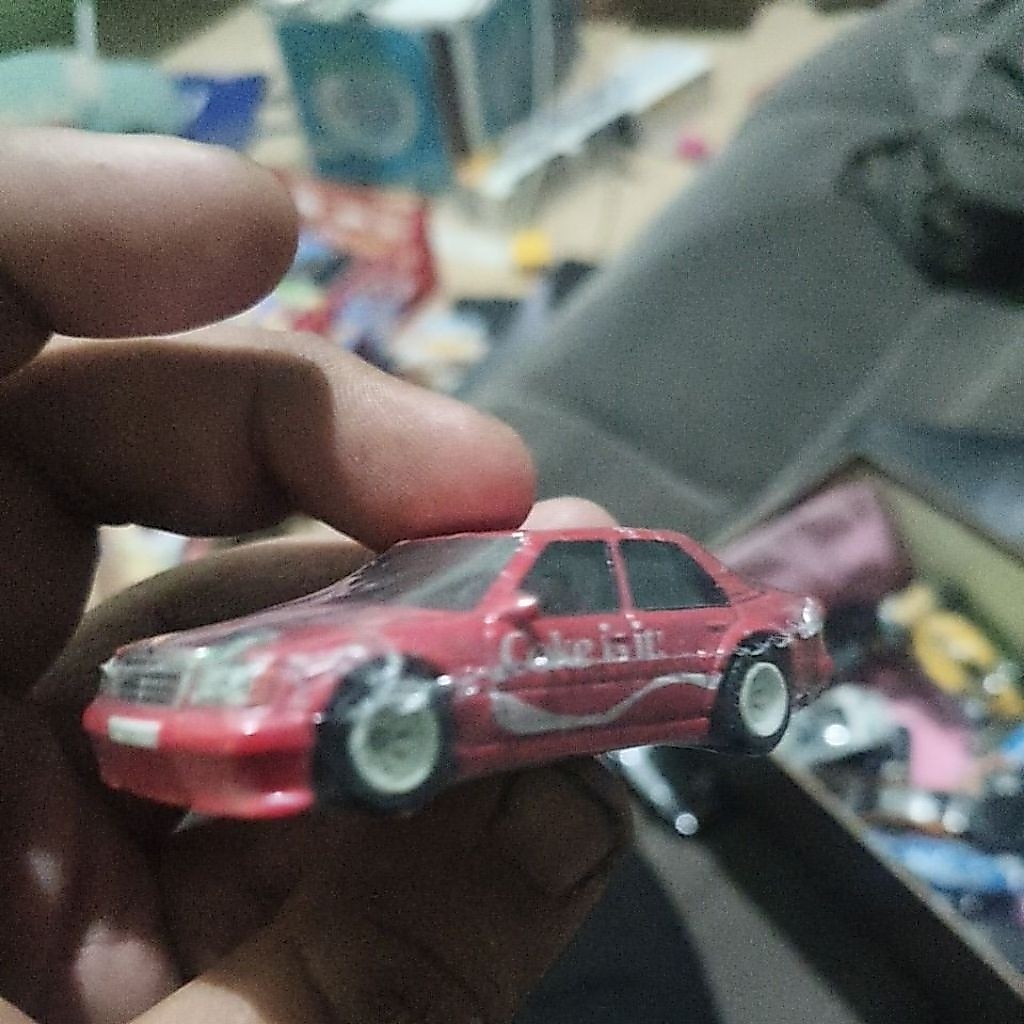 Hotwheels Loose Mercedes 500e Merah Custom Coca Cola Ban Karet Euro Style