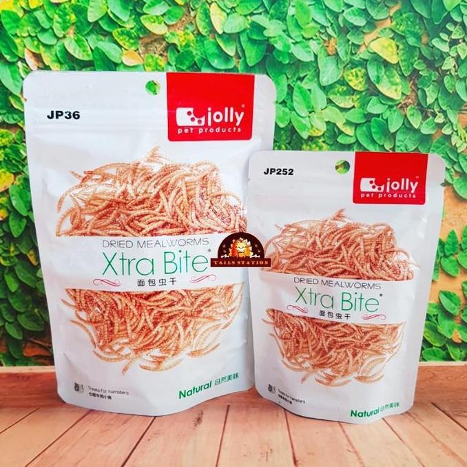 JP36 JP252 Jolly Dried Meal Worm Hamster Snack Cacing Sugar Glider