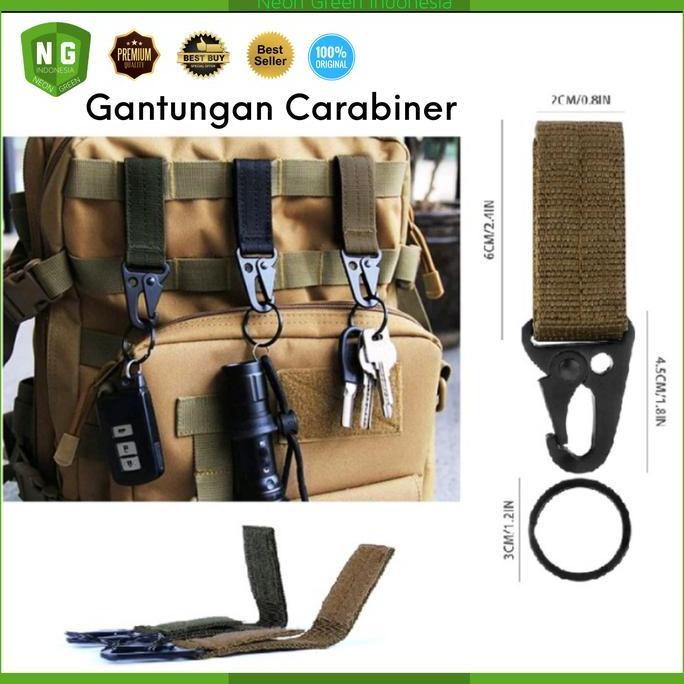 ZCXVC Gantungan Kait Sabuk Kunci Ransel Hiking  Quickdraw Carabiner CA-116