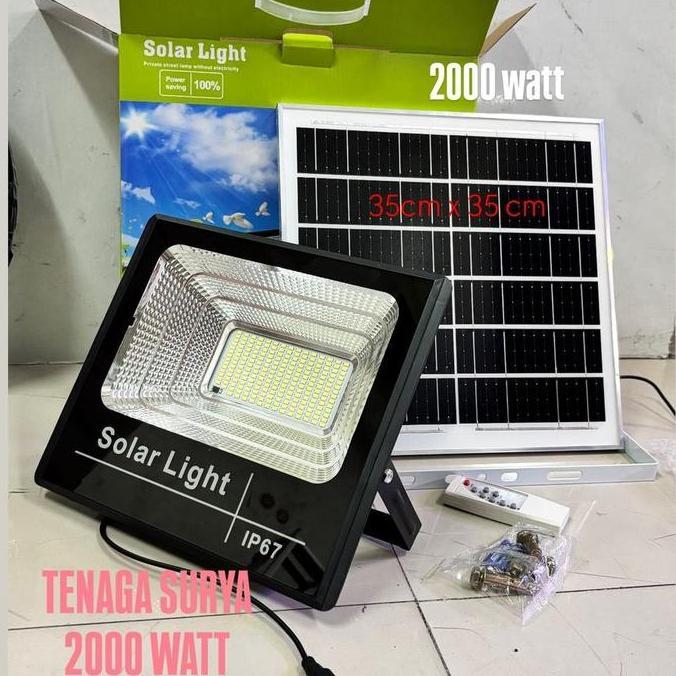 Promo, Lampu Sorot 2000Watt Led Lampu Tenaga Surya Outdoor Panel Surya 2000W 2000 Watt Garansi