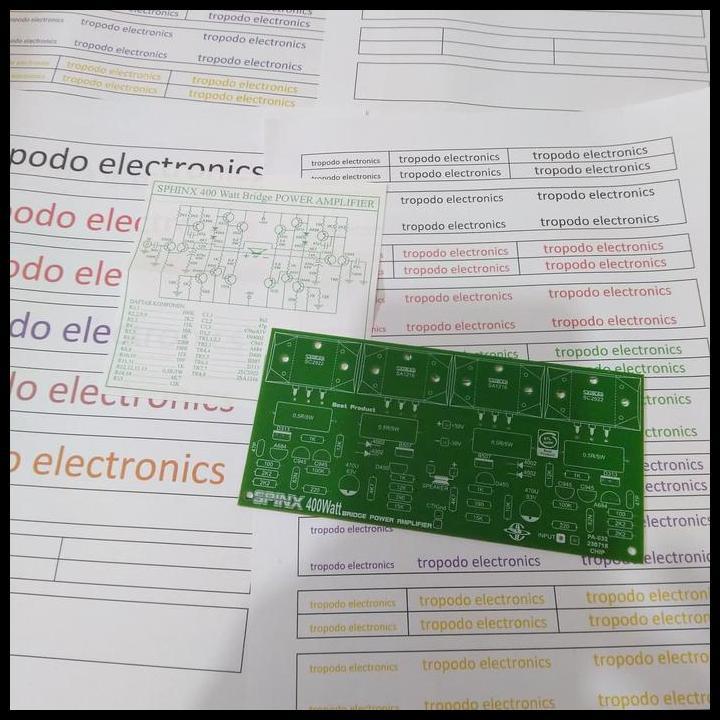 GRATIS ONGKIR PCB POWER AMPLIFIER 400 WATT BRIDGE MONO SPINX