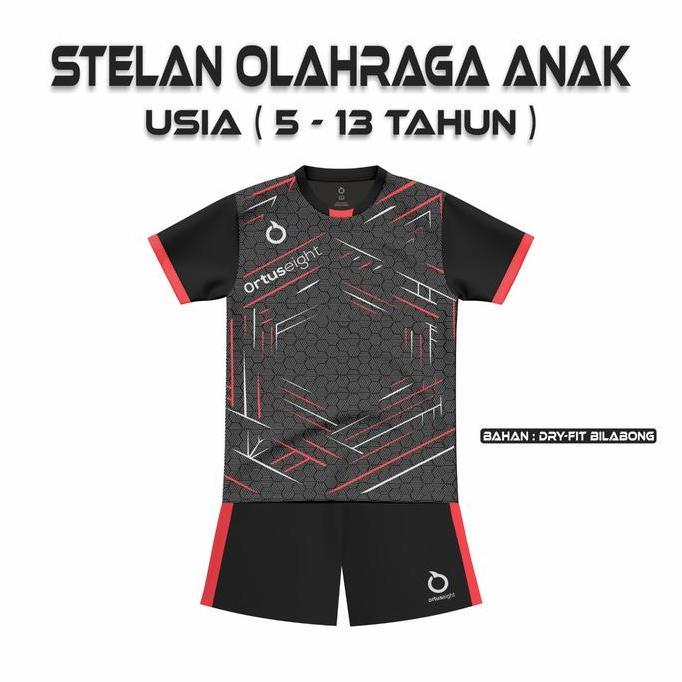 DF72 - Kaos bola anak/ baju olahraga anal laki laki/perempuan