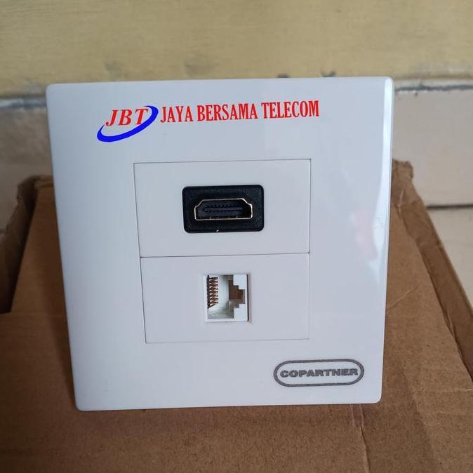 HARGA DISC - outlet HDMI + Data cat.5e/stop kontak HDMI + Data cat.5e