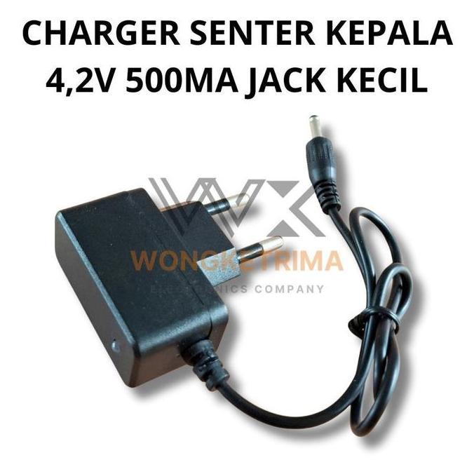 Charger Senter Kepala 4,2V 500Ma Jack Dc Kecil